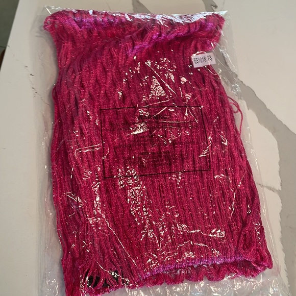 Tik Tok pink fishnet, Scarf NWT - Picture 10 of 10